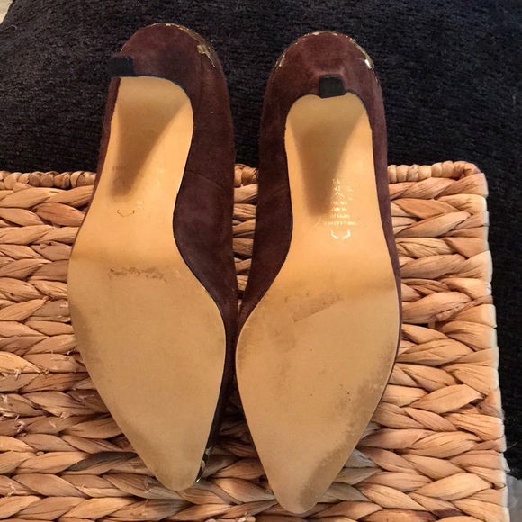 Jasmin Brown Suede Pumps size 6B - Picture 3 of 4